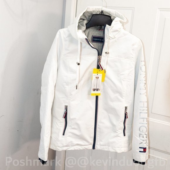 Tommy Hilfiger Women's Softshell Hooded Lined Jacket White‎ - Picture 1 of 5